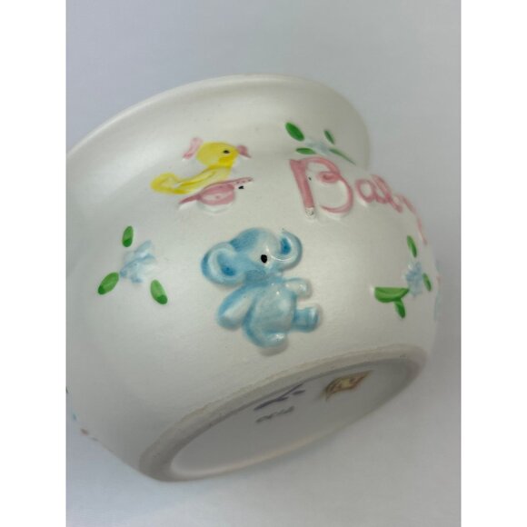 Vintage Napco Ceramic Baby Mug Giraffe Duck Elephant Nursery - Picture 10 of 12